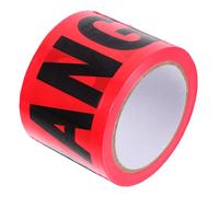 NUOBESTY Cinta de Precaución sin Adhesivo 75 Mm X 100 M Roja y Negra Cinta de Barricada para Escenas de Crimen Construcción y Áreas Peligrosas de Advertencia Resistente Intemperie