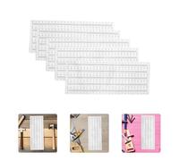 NUOBESTY Cinta Métrica Adhesiva Autoadhesiva 0-25 CM Regla Métrica Autoadhesiva Blanca con Marcas Negras 50 Unidades para Carpintería Dibujo Técnico y Mediciones Precisas Banco de