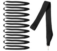 NUOBESTY Cintas para Medallas Deportivas 10 Unidades Negras de Poliéster Clip para Colgar Cuello en Torneos y Encuentros Deportivos