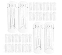 NUOBESTY Clavijas de Plástico para Estantes de Armarios Bloqueo Automático Soporte Transparente 69 X 20 MM Pack de 40 Unidades para Muebles de Cocina y Baño Clips Resistentes para