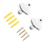 NUOBESTY Clips de Retención de Vidrio para Espejos de Pared, 4 Piezas con Tornillos, Aleación de Zinc Resistente para Baño y Hogar, Sujeción Firme y Duradera