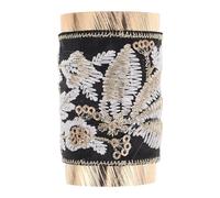 NUOBESTY Coletero de Metal Bordado Negro para Mujer, Sujeción Fuerte, Accesorio Elegante para Cabello Fino, Diseño Versátil para Peinados y Uso Diario, Clip Decorativo para Cabello