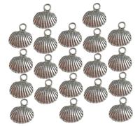 NUOBESTY Colgantes 100 Piezas Colgante de vieira de concha encantos antiguos encanto de animal marino ornamento joyas encantos de la joyería de bricolaje dijes para hacer pulseras Oceano