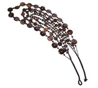 NUOBESTY Collar de Cuentas Africanas y Madera Hecho a Mano para Mujer, Collar Llamativo para Fiesta Verano Diseño Vintage y Estilo Bohemio Único