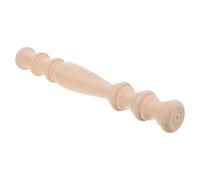 NUOBESTY Columna de Balaustre Redonda de Madera Tallada Estilo Europeo Clásico, Resistente Intemperie, Fácil Instalación para Gabinete y Terraza, Color Caqui