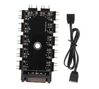 NUOBESTY Concentrador RGB para Pc Puertos Controlador De Ventilador Profesional Accesorio Argb Compatible CPU Cooling Hub