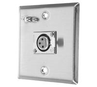 NUOBESTY Conector XLR Hembra para Montaje en Panel Accesorio de Micrófono Soporte de Gancho Resistente y Carcasa Metálica para Sistema de Sonido Doméstico en Reuniones Familiares y Karaoke