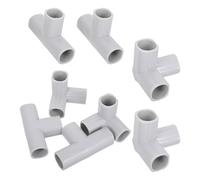 NUOBESTY Conectores en T de Plástico para Parques de Ñiño, 8 Piezas (4 Triángulo 4 T), Accesorios de Unión para Puertas y Barreras de Seguridad Infantiles, Montaje sin Herramientas, Uso