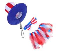 NUOBESTY Conjunto de Decoración de Ganso para Jardín y Porche Ropa Festiva de Tela, Fácil Instalación y Reutilizable para Celebración del Día Independencia