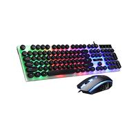 NUOBESTY Conjunto De Teclado y Ratón Cable USB Teclado Retroiluminado para Ordenador Cómodo y Práctico para Uso El Hogar u Oficina