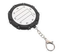 NUOBESTY Contador de Puntuación de Golf Diseño Abs Plateado Doble Cara Portátil con Llavero Metálico Adecuado para Golfistas y Accesorios de Bolsa de Golf
