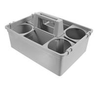 NUOBESTY Contenedor para Limpieza Portátil Asas, Divisores para Utensilios y Acabado Esquinas Redondeadas, Adecuado para Hogar y Espacios de Trabajo