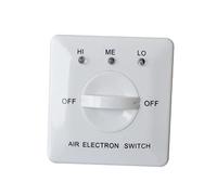 NUOBESTY Controlador de Ventilador de Tres Velocidades para Aire Acondicionado Interruptor de Panel de Regulación de Temperatura Compatible con Ventiladores de Bobina Central Blanco