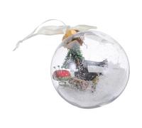 NUOBESTY Copos De Nieve Navideños para Coser Bolas Transparentes Irrompibles Adornos De Bola para Colgar Árboles De Navidad Chimeneas y Ventanas