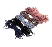 NUOBESTY Cordón Elástico de Tela Multicolor 6 Piezas de 5 M para Abalorios Pulseras y Manualidades DIY Cuerda para Coser y Hacer Joyería Accesorios para Trenzas y Trabajos de Costura