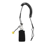 NUOBESTY Correa de Tobillo para Sup en Espiral, Cuerda de Apoyo para Tabla de Surf, TPU, 2,7m, Negro, Liberación Rápida, Absorción de Impactos, para Paddleboarding y Surf