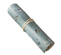 NUOBESTY Cortina Enrollable Estuche para Lápices Estampado Retro de Grullas y Flores Hogar para Portalápices y Organización de Escritorio