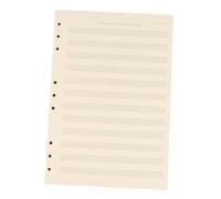 NUOBESTY Cuaderno Música 100 Hojas Sueltas de Papel Blanco para Manuscritos, 2mm de Espacio, 12 Líneas, Papel Fácil de Borrar y Tinta que No Traspasa, Adecuado para Estudiantes