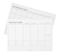 NUOBESTY Cuadernos de Papel 2 Piezas Planificación Semanal y Mensual Agenda Planificadora Mensual y Cuaderno de Notas del Plan Semanal 60 Páginas Adecuado para Oficina y Estudio