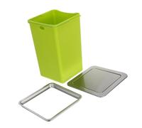 NUOBESTY Cubierta Abatible para Cubo de Basura Empotrado Encimera Tapa Giratoria de Acero Inoxidable para Cocina y Baño Conjunto Diseño Integrado para Optimizar Espacio y Facilitar Limpieza