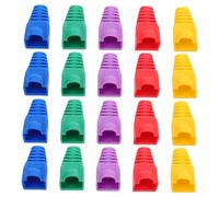 NUOBESTY Cubiertas Antipolvo para Cables Ethernet Cat5 Cat6 Cat7, Protectores de Conectores de Red, Multicolor, 50 Unidades, para Gestión de Cables en Informática, Color Aleatorio