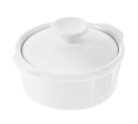 NUOBESTY Cuenco Cerámico con Tapa y Asas Recipiente para Sopa Hermético Bol para Reuniones y Restaurantes Resistente y Decorativo para Buffet y Uso Diario