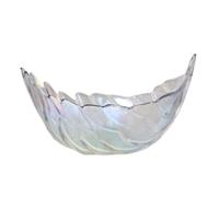 NUOBESTY Cuenco de Vidrio Multicolor Estilo Nórdico, Ensaladera de Cristal para Postres y Frutas, Tazón Decorativo Antideslizante para Hogar y Restaurante, Diseño Creativo para Mesa