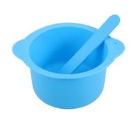 NUOBESTY Cuenco facial de silicona para derretir cera con varilla mezcladora, diseño creativo y práctico, ideal para spa y uso doméstico, resistente a altas temperaturas Reutilizable