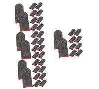 NUOBESTY De Juego Mangas Protección Pantalla Consejos Móvil Cubrir Sudor Antiestático Guantes De Compresion Manga De Juego Fibra De Plata Negro 10 Piezas X 4