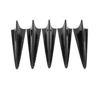 NUOBESTY Decoración de Antena para Automóvil Diseño de Aleta de Tiburón, 5 Piezas, Material Abs Negro, Instalación Fácil y Resistente al Sol, Lluvia y Polvo para SUV