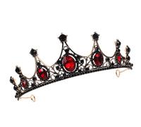 NUOBESTY Diadema Barroca Negra para Novia Tocado de Boda Elegante para Fiesta Accesorio Cabello de Mujer Diseño Clásico Compatible Cabello Largo y Corto Adorno Nupcial Brillante