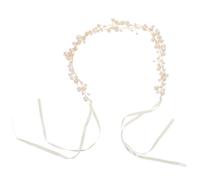 NUOBESTY Diadema de Perlas Dorada Doble Capa con Alambre de Cobre Accesorio Ligero para Novia y Eventos Obsequios Tocado Elegante para Cabello Adorno Nupcial Resistente y Cómodo
