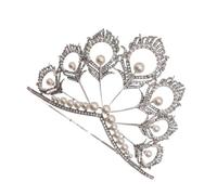 NUOBESTY Diadema Nupcial de Perlas de Cristal Blanca Corona para Bodas y Fiestas Tocado Elegante para Novias y Damas de Honor Accesorio Delicado para Eventos Obsequios
