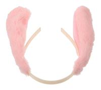NUOBESTY Diadema Orejas de Conejo de Peluche Rosa para Cosplay, Accesorio de Felpa Resistente que No, Adecuado para Halloween y Sesiones de Fotos