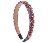NUOBESTY Diadema Purpurina para Mujer, Diadema de Gemas de Imitación de Cristal, Talla Única, Color Púrpura Oscuro, Banda Decorativa Brillante para Fiesta y Uso Diario, Accesorio Ligero