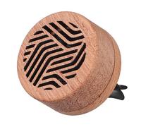 NUOBESTY Difusor de Aceites Esenciales para Coche, Accesorio Aroma Clip para Ventilación, Diseño Líneas Degradadas, Madera Natural, 1 Unidad, Ambientador Auto Práctico y Compacto
