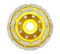 NUOBESTY Disco de Corte Taza Diamante Doble Segmentada para Pulir y Lijar Mármol Granito y Hormigón Rueda de Molienda Resistente y Duradera