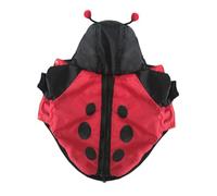 NUOBESTY Disfraz de Mariquita para Mascotas Pequeñas Abrigo de Algodón Talla S Ropa Divertida para Perros en Halloween y Fiestas Traje de Cosplay Ligero y Cómodo