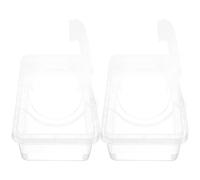 NUOBESTY Dispensador de Toallitas Húmedas para Ñiño con Tapa, Caja de Pp Resistente y Gran Capacidad, Estuche para Toallitas de Viaje y Uso en Mesa o Cajones, Pack de 2 Unidades