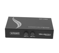 NUOBESTY Divisor Vga Salida Controlador Vga para Pc DVD y LCD Instalación Caja de Duradero Conectores de Color Negro