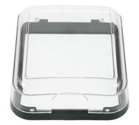 NUOBESTY Enchufe Pared Autoadhesiva Protección Enchufe Baño Exterior Transparente Resistente Salpicaduras Diseño Compacto Fácil Instalación