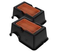 NUOBESTY Escondite Grande para Reptiles 2 Piezas, Cueva de Cerámica Humedad Óptima, Accesorio para Gecko Leopardo y Lagartos, Refugio Seguro y Decorativo para Terrarios y Acuarios