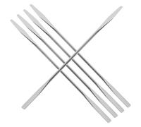 NUOBESTY Espátula de Acero Inoxidable para Mezclar Maquillaje 5 Piezas de 15 CM Varillas Metálicas Largas para Bases Sombras y Esmaltes Herramienta Cosmética Profesional para Uso en
