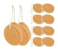 NUOBESTY Esponja de Baño Exfoliante de Panal 10 Unidades Color Marrón para Adultos y Bebés, Esponja Natural Suave para Ducha y Limpieza Corporal Diaria