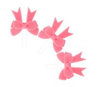 NUOBESTY Esponja jabonosa para baño de bebé 3 unidades con diseño en forma de lazo rosa, esponja espuma que evita residuos, adecuada para recién nacidos y mujeres