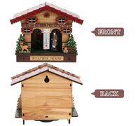 NUOBESTY Estación Meteorológica de Pared de Madera Barómetro E Higrómetro Indicador de Temperatura y Humedad para Interiores Termómetro Ambiente para Hogar y Oficina Medidor Climático