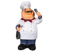 NUOBESTY Estatua de Chef Europeo de Resina Diseño Elegante y Tamaño de Mesa, Decoración para Cafetería, Bar o Sala de Estar