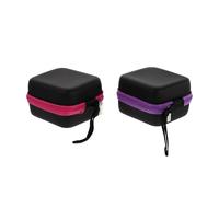NUOBESTY Estuche de Almacenamiento Portátil para Aceites Esenciales 5ml, Bolsa Eva Resistente a Golpes 7-8 Compartimentos, Cremallera Violeta y Rosa para Viaje y Cuidado Color Aleatorio