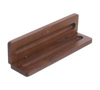 NUOBESTY Estuche de Madera para Bolígrafos de Nogal Caja Organizadora Tapa Abatible para Oficina y Estudio un Compartimento Madera Natural Elegante Obsequio Especial