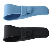 NUOBESTY Estuche de Silicona para Maquinilla de Afeitar Manual 2 Unidades Nórdico Azul y Negro Funda Protectora Portátil Pequeña para Viaje y Almacenamiento Seguro